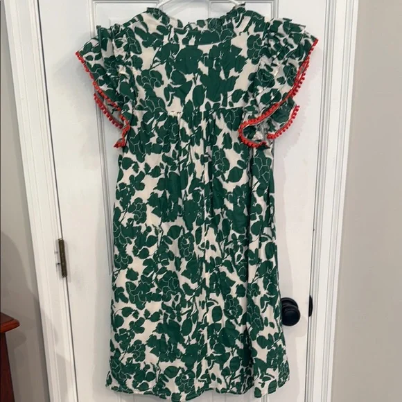THML Green and White Flutter Sleeve dress - Picture 6 of 10